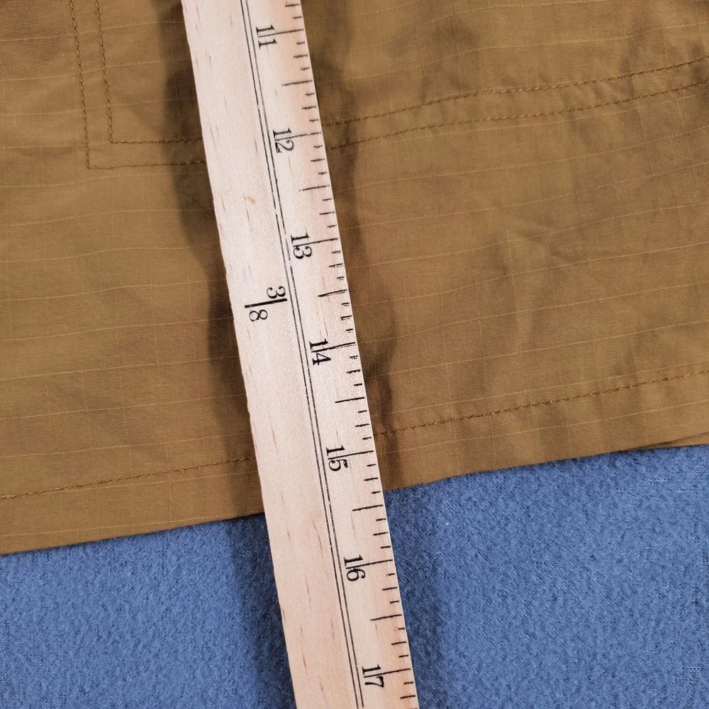 REI Co-op Mens XL Brown Ripstop Hiking Shorts Elastic Waist Belt 5in Flaw